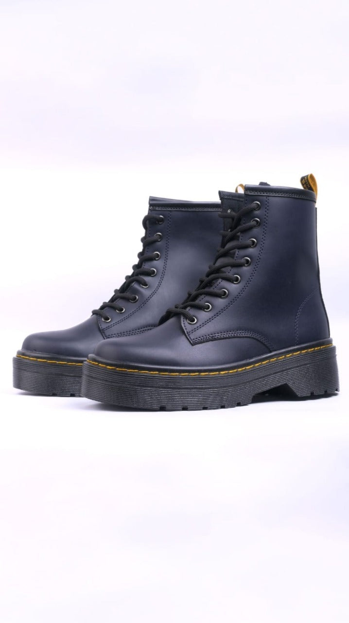 Negro Plataforma Eco Cuero Vegano