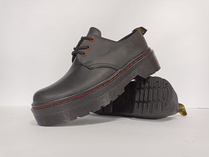 ZAPATOS PLATAFORMA COSTURAS ROJAS