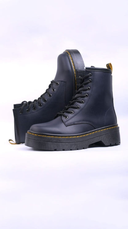 Negro Plataforma Eco Cuero Vegano