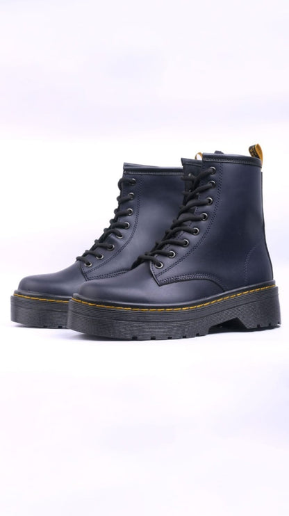 Negro Plataforma Eco Cuero Vegano